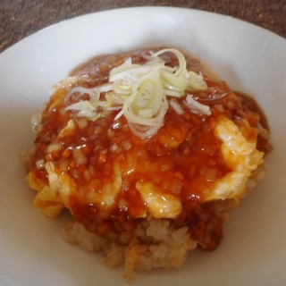 大根と人参のあんかけ卵丼